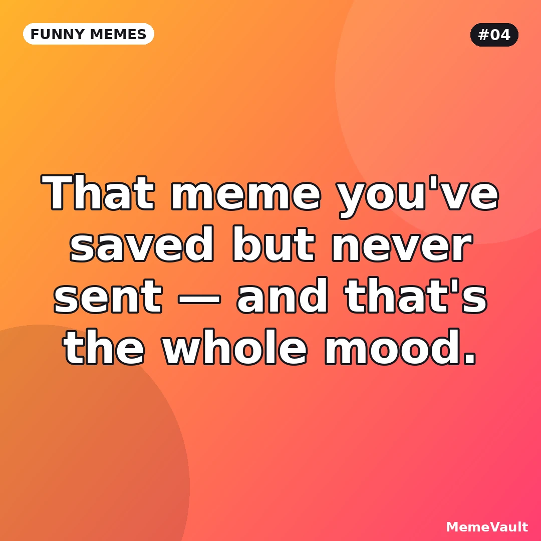 Funny Memes meme 4: That meme you've saved but never sent