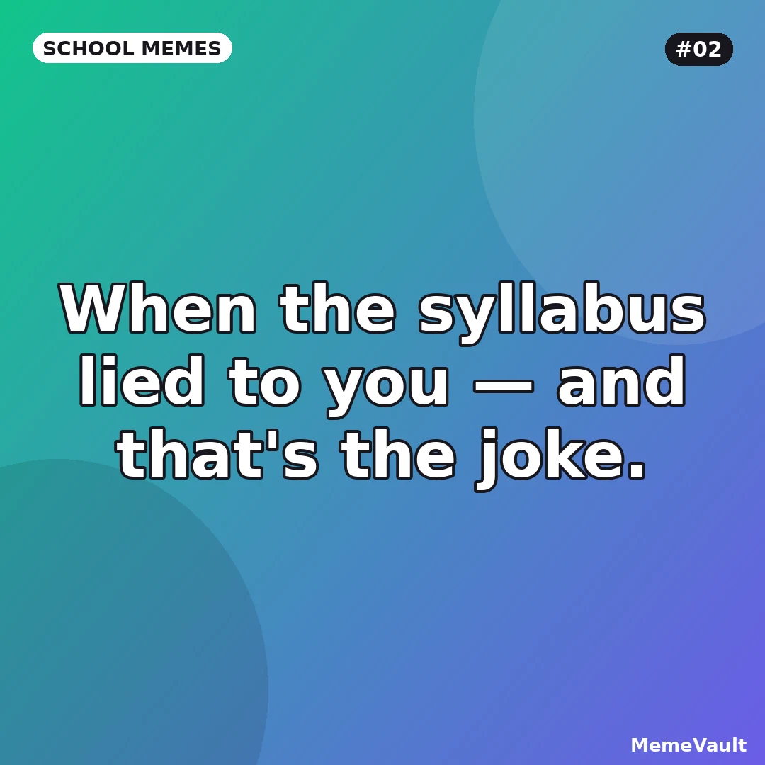 School Memes meme 2: When the syllabus lied to you School Memes meme 2: When the syllabus lied to you