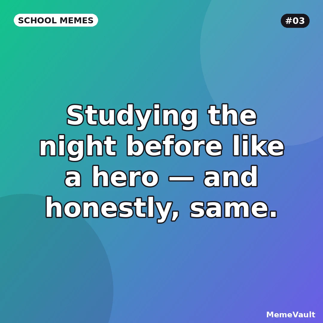 School Memes meme 3: Studying the night before like a hero School Memes meme 3: Studying the night before like a hero