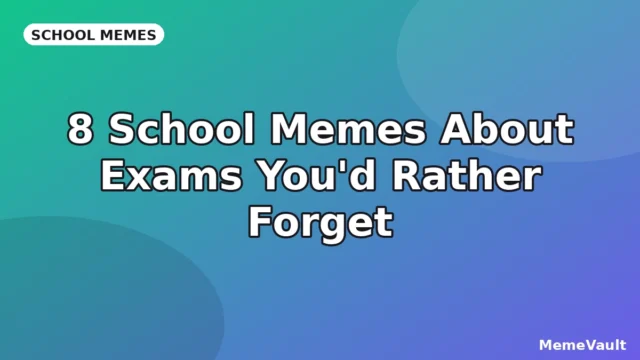 8 School Memes About Exams You’d Rather Forget